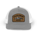 Charlemont MA Retro Mountain Patch Snapback Trucker Cap