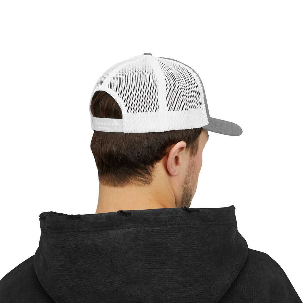 Deerfield River Retro Mountain Patch Snapback Trucker Cap