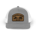 Deerfield River Retro Mountain Patch Snapback Trucker Cap